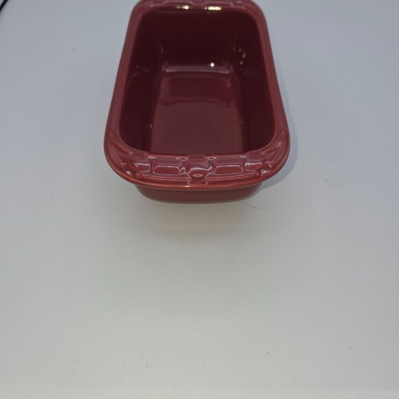 Longaberger Woven Traditions Small Loaf Dish in the color Paprika. - Picture 6 of 9